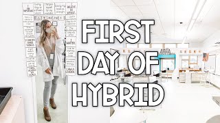 FIRST YEAR TEACHER DAY IN MY LIFE VLOG | First Day of Hybrid!