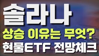 솔라나 상승 이유는 무엇?현물ETF 전망체크