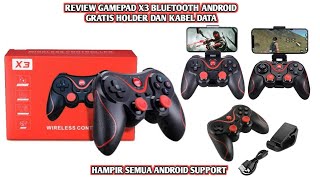 Review Dan Tes Gamepad X3 Bluetooth Android + Holder Untuk Android