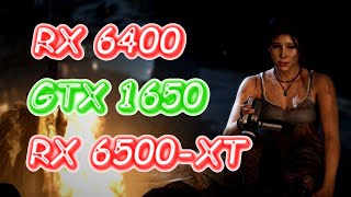 RX 6400 vs. GTX 1650 vs. RX 6500-XT - Tomb Raider (2013) - 1080p