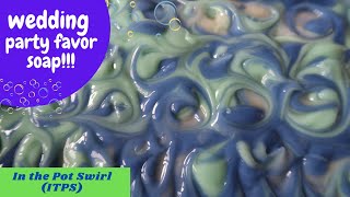 Making and Cutting In the Pot Swirl Wedding Party Favor Soap