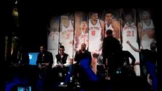 Landry Fields sings a special knicks song & Shump raps