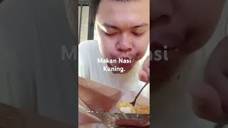 Andy Balala Makan Nasi Kuning. #shortsvideo #mukbang