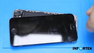 iPhone SE Space Gray Battery Replacement change easy way (Reparatur)