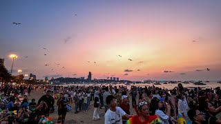 Pattaya Beach: International Kite Festival - Short Walk at twilight 4K, Preview, DJI Osmo Pocket 3