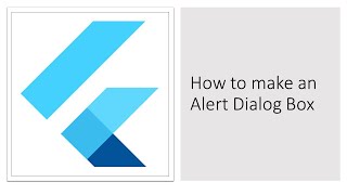 Flutter How to make an Alert Dialog Box