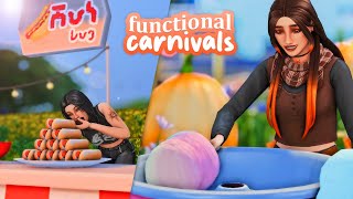 you can have FUNCTIONAL CARNIVALS in the sims 4! ♡ 17 new items