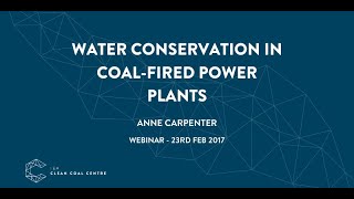 Water conservation in coal-fired power plants | IEACCC Webinars