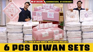 6pcs #Diwan sets Hyderabad wholesale market / Bedsheets, Curtains, Sofa covers@Factoryprice #afdecor