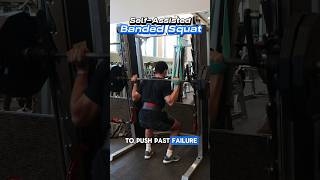 How to: self assisted banded smith machine squat #smithmachine #squats #quadsworkout