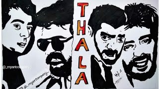 Thala Ajith birthday Special drawing