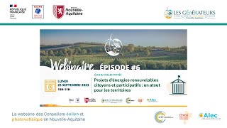 Websérie Les Générateurs Episode 6 Les projets EnR citoyens et participatifs