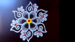 4 Attractive Beginners Rangoli designs 🌺 3*2 dots Easy daily kolam designs 🌺 Vera level rangoli