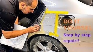 FIXING A BIG DENT ON A TOYOTA CAMRY !! Part 1