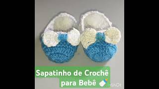 #crochet  Sapatinho de Crochê para Bebê