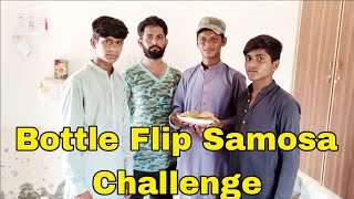 Bottle Flip Samosa Eating Challenge | Funny Game 🤣😆 | Fayaz Vlogs