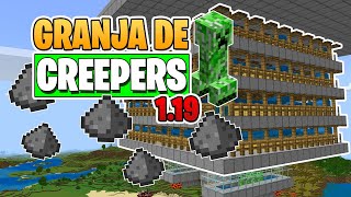 Minecraft Bedrock: GRANJA de CREEPERS (POLVORA) 1.19 🔥