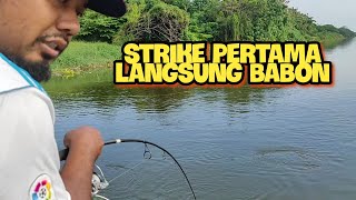 Mancing Barramundi || Ganas, Baru Turun Langsung Straik Babon