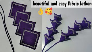 Fabric latkan for blouse || Heavy fabric latkan design cutting and stitching