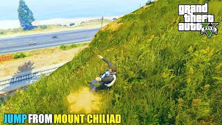 GTA V : MICHAEL JUMP FROM MOUNT CHILIAD