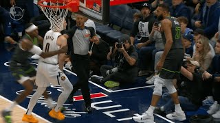 Rudy Gobert takes exception to getting posterized by Christian Braun