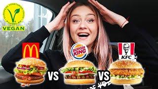 EXPERIMENT: 3 VEGANE Burger im LIVE TEST! Mc Donald's, Burger King, KFC - Hype Burger Fast Food PIA