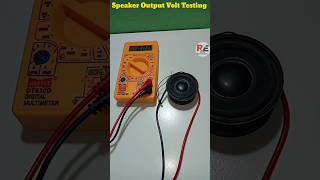 Amazing Experiment with Speaker #shorts |speaker output voltage testing| #viral