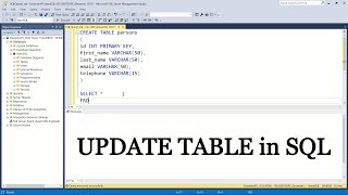 How to UPDATE table in SQL