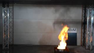 Sprinkler fire test heptane