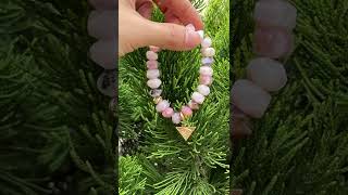 Handmade Pink Opal Bracelet