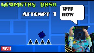 Playing Geometry Dash!