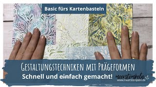 ⚓️ Stempeltechnik - Prägefolder einfärben - Mit der Prägeform Meeresgrund von Stampin'Up!