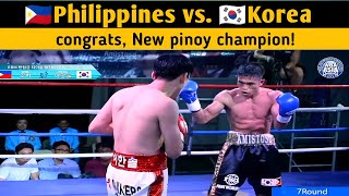 Congrats! PINOY BOXER NAG CHAMPION SA SOUTH KOREA 🇵🇭Jover Amistoso vs 🇰🇷Han Sol Lee