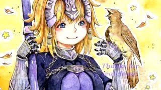 Watercolor Jeanne d'Arc (Жанна д'Арк) commission {speed drawing}