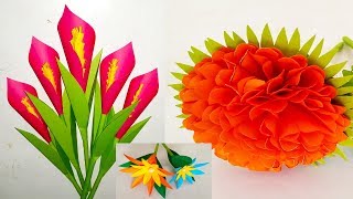 How To Make 3 Amazing Paper flower/Beautiful paper flower