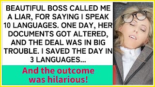 Business deal in crisis! Beautiful boss who called me a liar gets saved by my trilingual skills