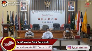 Pembacaan Teks Pancasila Oleh Jajaran KPU Prov. Sultra, Jumat 3 September 2021