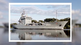 German Navy replenishment ship MOSEL in Kiel Canal // Bundeswehr // August 23, 2021