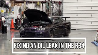 R34 has a Dangerous Oil leak!