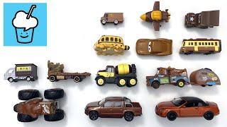 Brown vehicles collection Tomica Monster Truck Plane Tow Truck Flatbed Truck