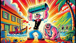 Desenho Infantil Divertido: Popeye e Sua Super Força de Espinafre! 🍃🚢