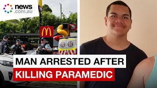 Moment Jordan Fineanganofo arrested after killing paramedic