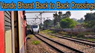 3 Vande bharat Back To Back Crossing With Pathankot Delhi SF Express...