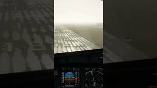 Heavy Crosswind - Stavanger Sola SAS Airbus A321 Landing #xplane12 #airbus #toliss #shorts