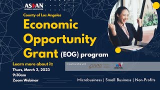 Los Angeles Economic Opportunity Grant (EOG) Program Webinar Recording