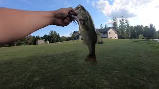 Fishing Largmouth Bass using soft plastics I made!!!