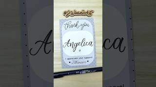 Angelica #calligraphy #lettering #moderncalligraphy #satisfying #handlettering #brushpens