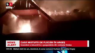 CASĂ MISTUITĂ DE FLĂCĂRI ÎN ARGEȘ_Știri B1TV_18 nov. 2024