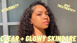 CLEAR SKINCARE ROUTINE || EVERYDAY MAKEUP ROUTINE || HAYLEY GABRIELLE