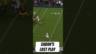 Alabama Crimson Tide vs Michigan Wolverines Nick Saban last play Final Four College Football Playoff